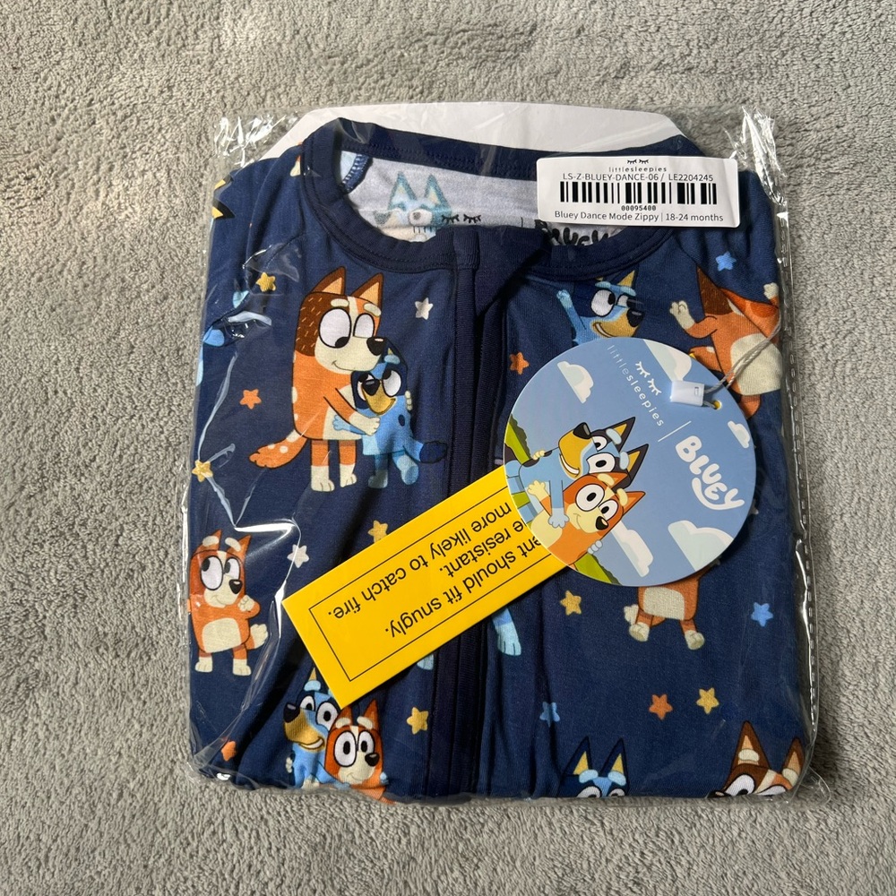 NWT Little Sleepies Bluey Zippy Dance Mode